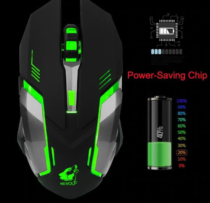 Ninja Dragon Stealth 7 Kabellose, leise LED-Gaming-Maus 