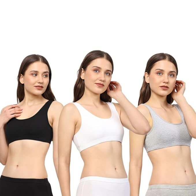 PETAL BEAUTY Cotton Sports Bra Combo Sets for Women