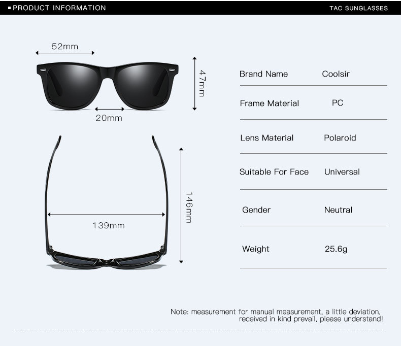 Gafas de sol polarizadas de moda para hombre y mujer con protección UV400