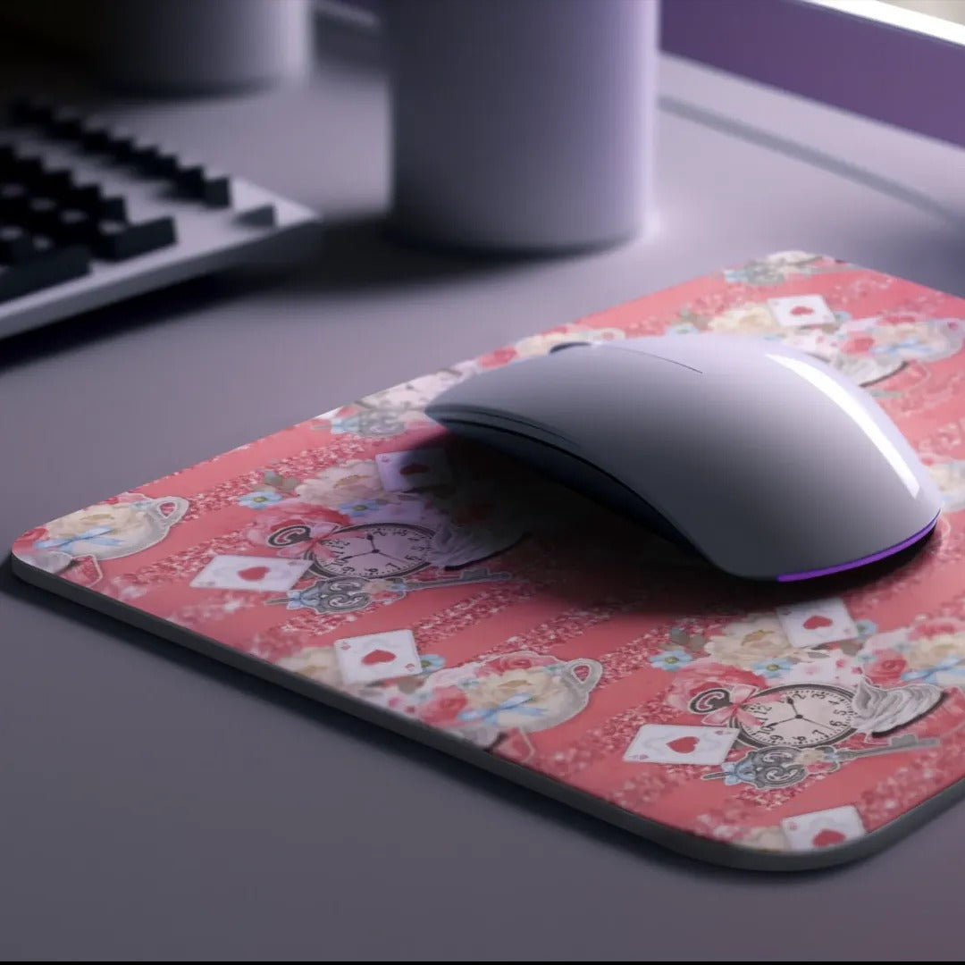 Wonderland Pattern Non-Slip Computer Mousepad Mouse Pad