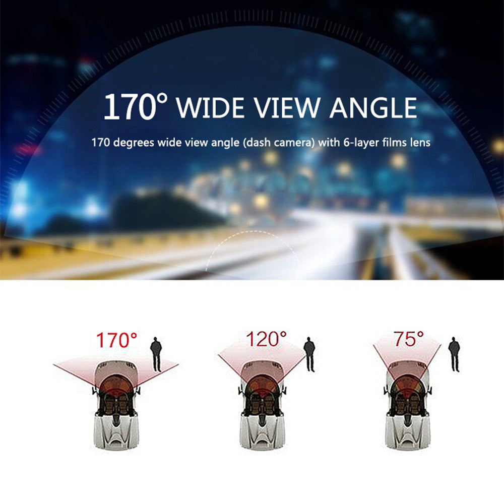 4" Doppelobjektiv 1080P FHD 1.0MP Armaturenbrettkamera Auto-DVR