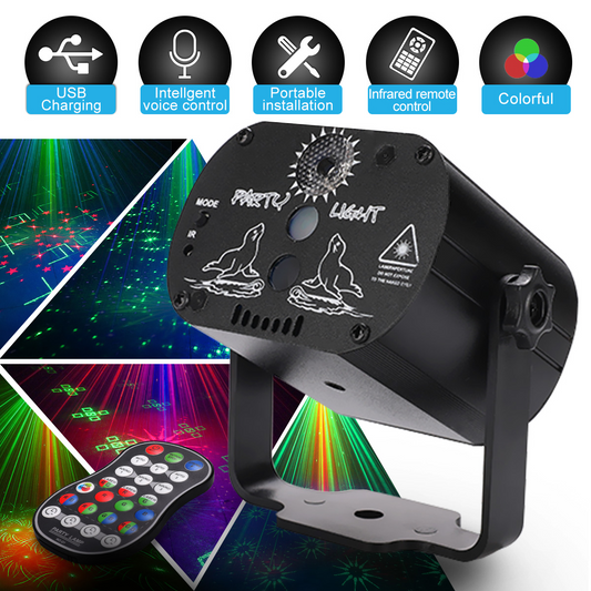 Miniproyector láser LED para escenario con luz de discoteca RGB