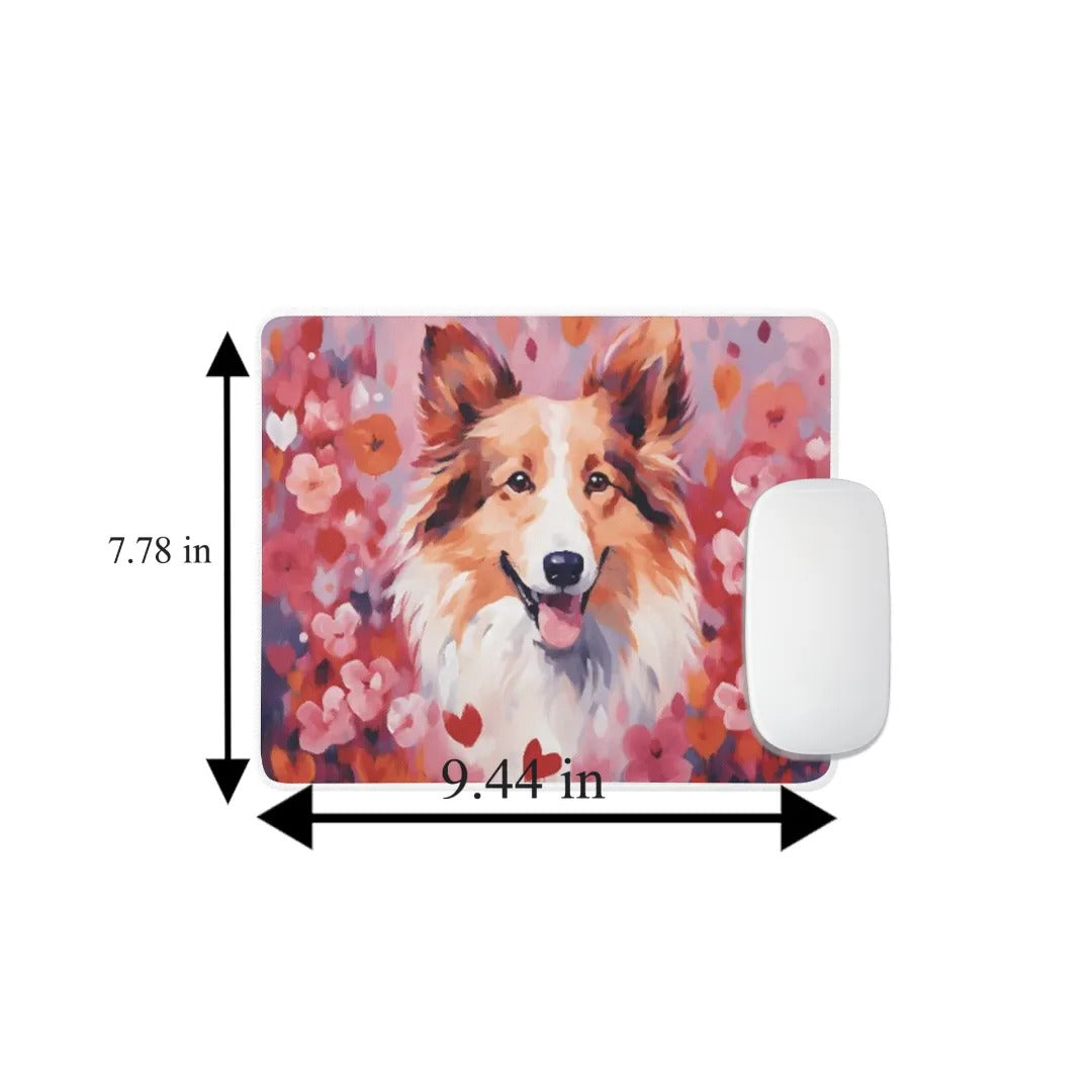 Mauspad mit Aufschrift "Shetland Sheepdog", rutschfest, Gummi