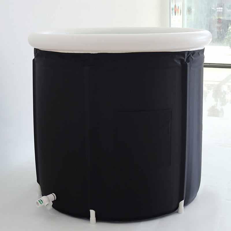 Cubo de baño plegable Cubo de baño negro Bañera espesa para adultos 