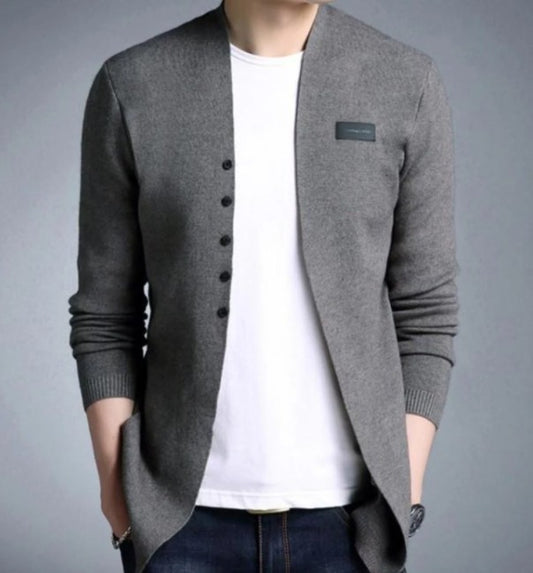 Slim Fit-Cardigan für Herren mit Knopfdesign