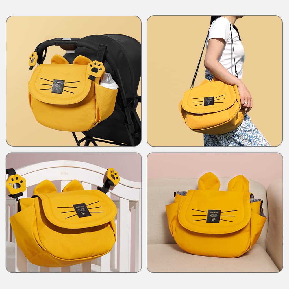 Bolsas organizadoras para cochecito de bebé con forma de gato