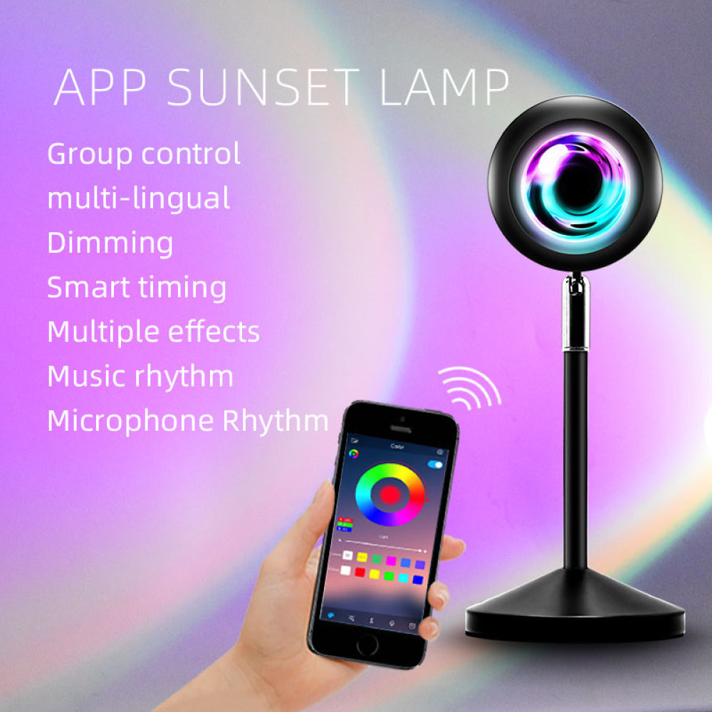 Projektor APP/Fernbedienung Sonnenuntergang Lampe Regenbogen Sonnenuntergang Lampe 