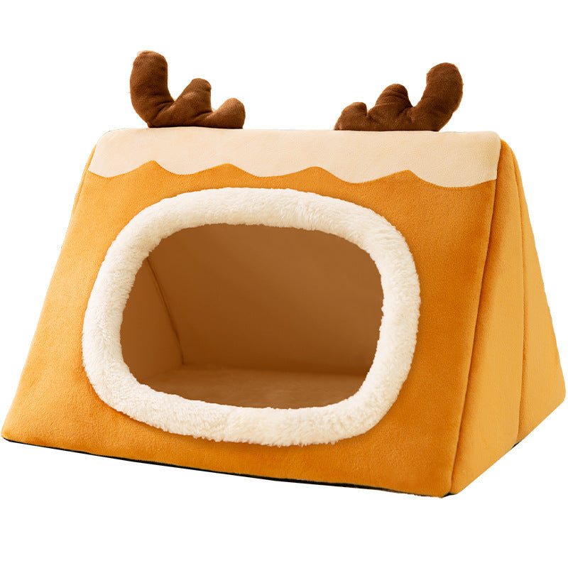 Autumn And Winter Cat Triangle Christmas Elk Warm Nest