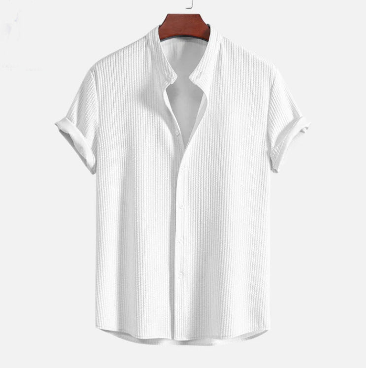 Camisa suelta de manga corta, ropa de verano para hombre