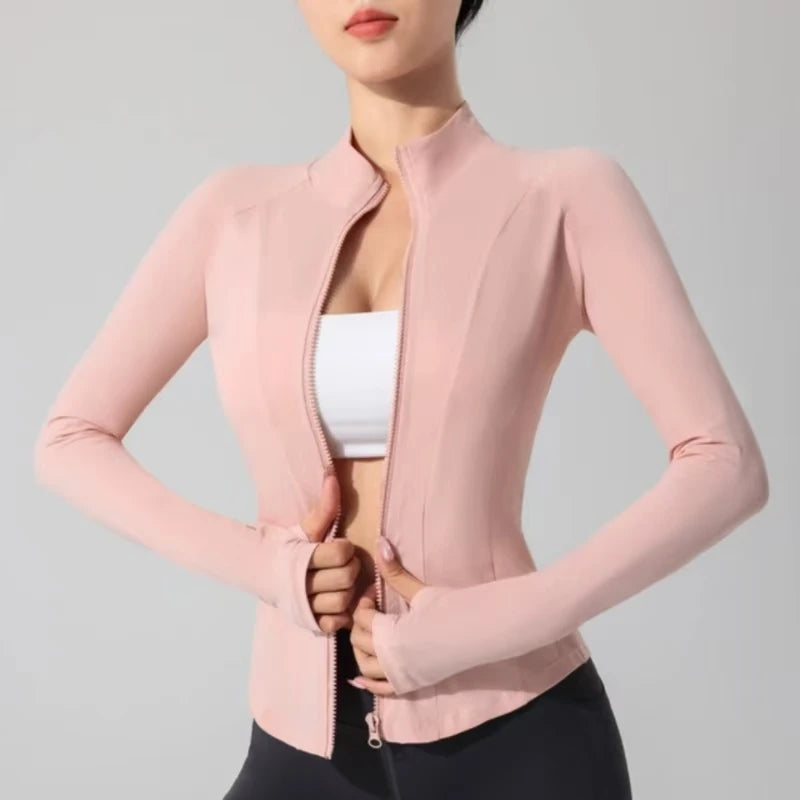 Chaqueta deportiva para mujer para actividades al aire libre, protección solar contra el hielo en verano, chaqueta fina y transpirable, ropa para correr y hacer yoga 