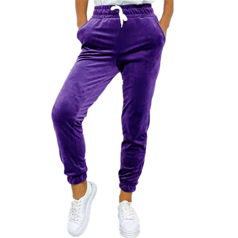 Ladies Lace-up Breathable Casual Sports Pants