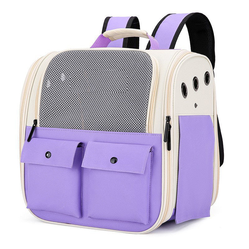 Mochila portátil para exteriores, plegable, portátil, transpirable, para gatos, mascotas y perros