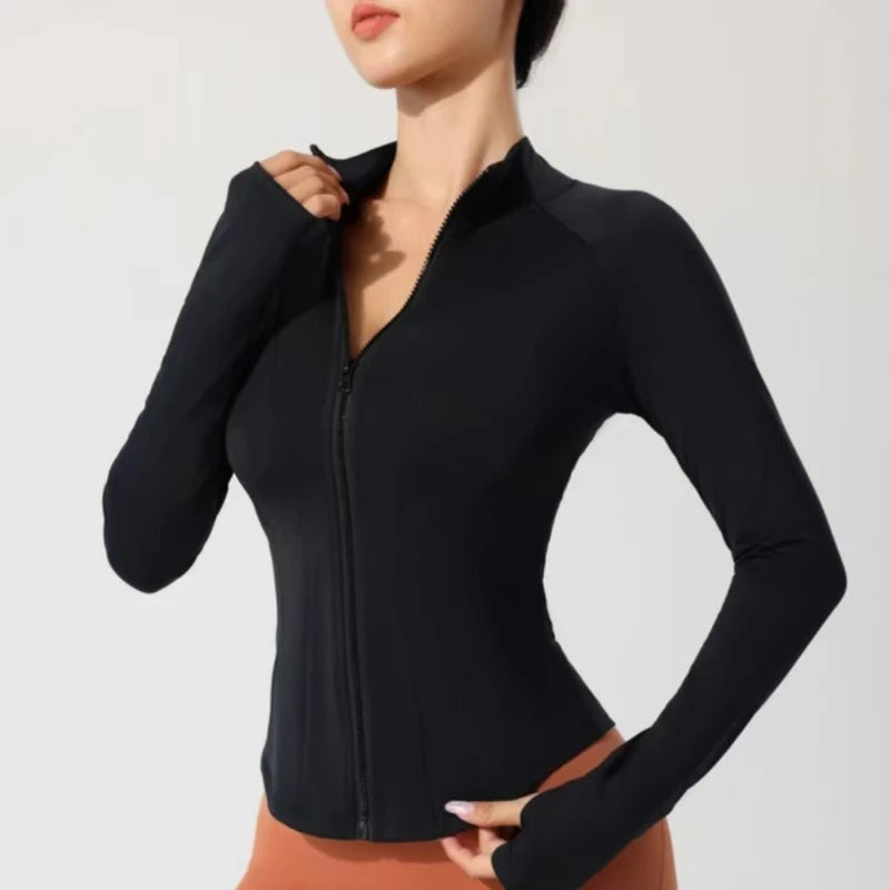 Chaqueta deportiva para mujer para actividades al aire libre, protección solar contra el hielo en verano, chaqueta fina y transpirable, ropa para correr y hacer yoga 