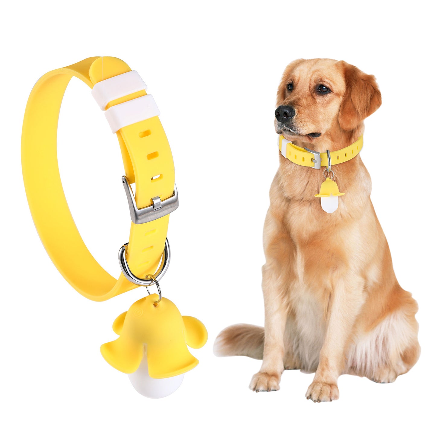 USB wiederaufladbare Banana leuchtende Hundehalsband für Spaziergänge mit dem Haustier, leuchtend klingende Silikonhalskette für Haustiere