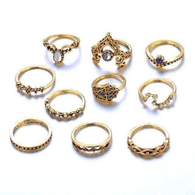 Stapelbares Vintage-Ringset