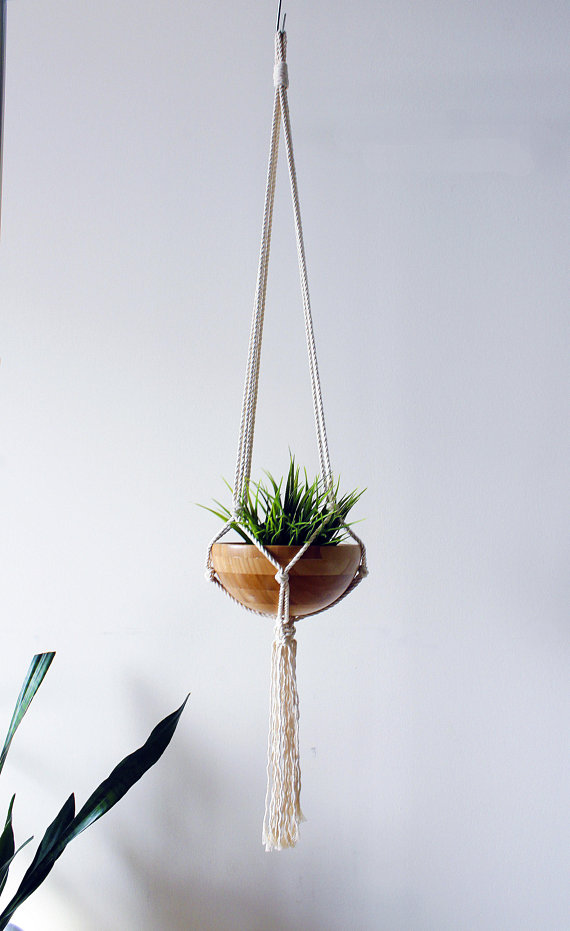 Colgador de macramé para plantas