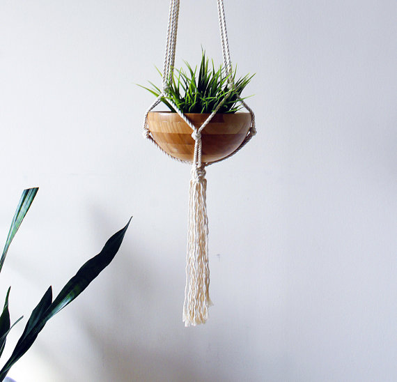 Colgador de macramé para plantas