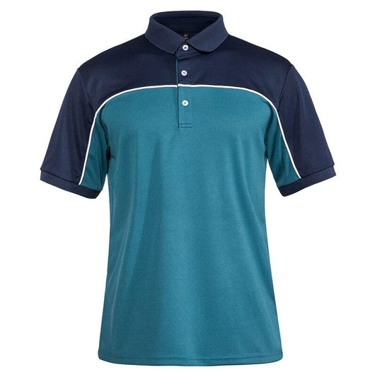 Camisetas de bloques de color, polos de manga corta para hombre, camisetas casuales de moda para golf