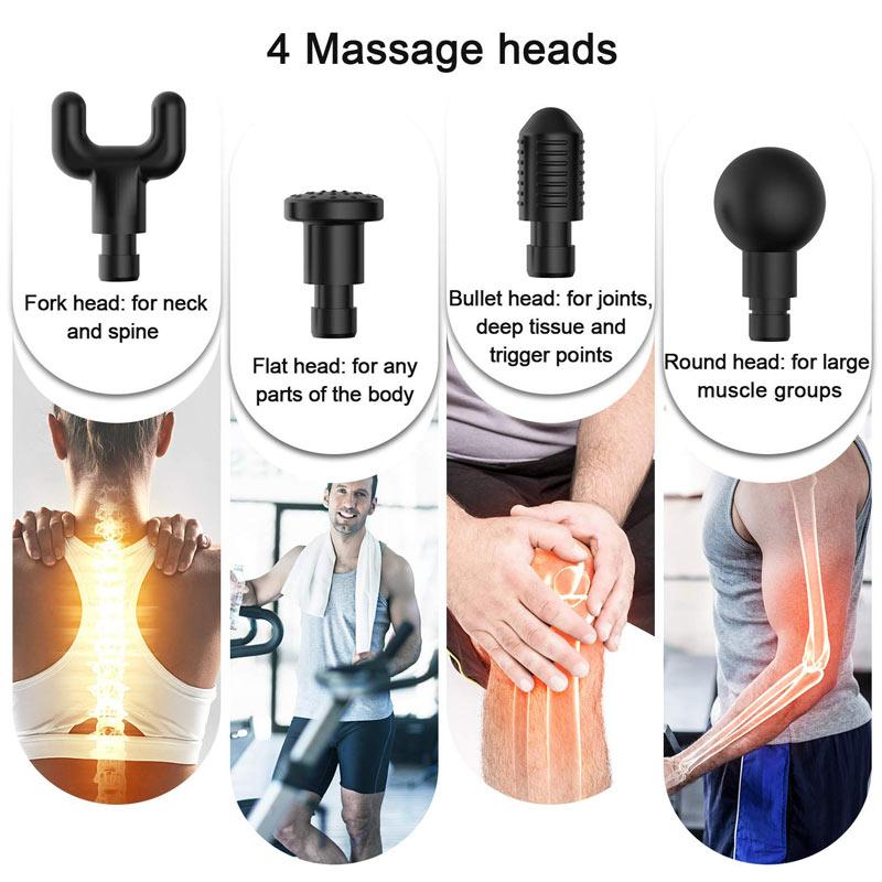 30 Geschwindigkeiten Premium 6 Köpfe Handmassagegerät