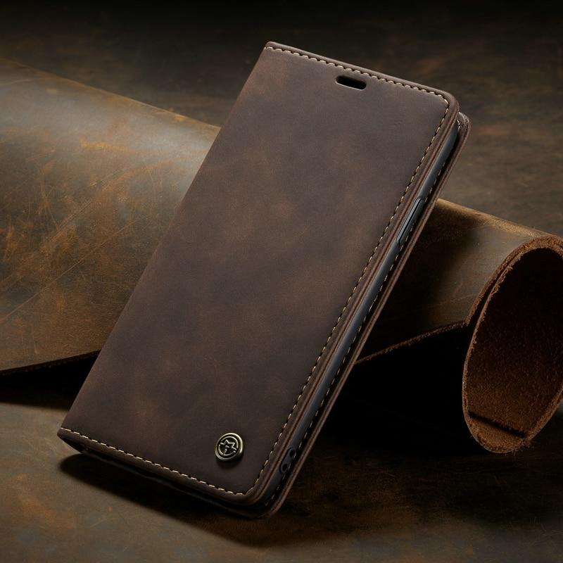 Luxuriöse magnetische Flip-Wallet-Hülle für iPhone 7, 8, X, 11, 12, 13