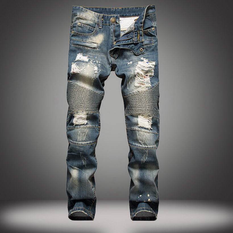 2021 neue Hohe Qualität Marke Männer Jeans Mode Zerrissene Jeans Männer