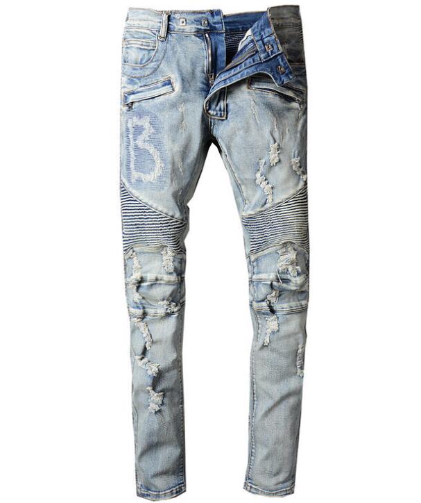 Neue Männer Distressed Zerrissene Skinny Jeans Mode Herren Jeans Slim