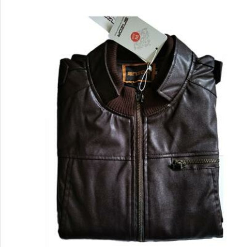 Chaqueta de cuero de PU para hombre, abrigos de moda para ropa de negocios masculina